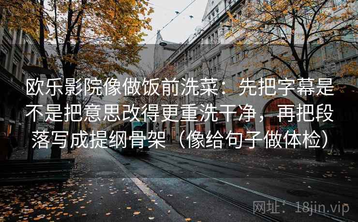 欧乐影院像做饭前洗菜：先把字幕是不是把意思改得更重洗干净，再把段落写成提纲骨架（像给句子做体检）